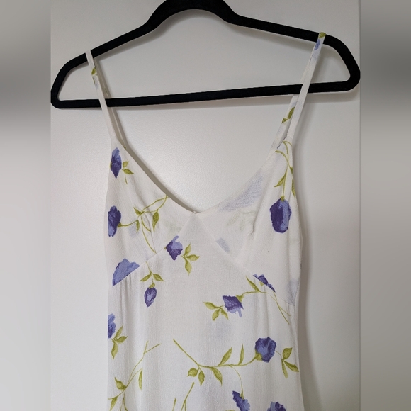 Topshop Rare Vintage 90s Made in UK Floral Lace-Up Slip Dress - Picture 4 of 16
